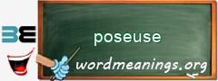 WordMeaning blackboard for poseuse